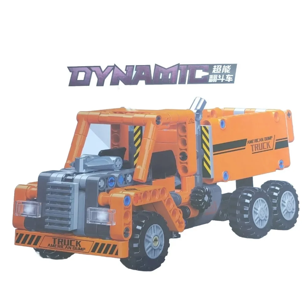 New Dynamic Super Dump Truck Builder Set Turning Accessories 261 Pcs Boy Gift